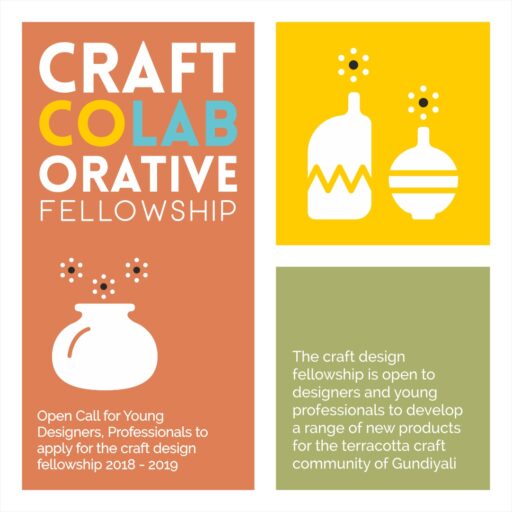 Poster- Announcing Craft CoLABorative Fellowship Programme with the terracotta craft community of Gundiyali